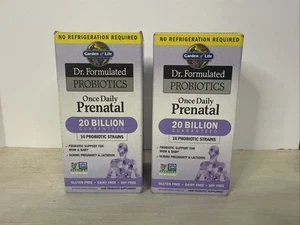 (2x) Garden of Life Dr. Formulated Probiotics Once Daily Prenatal Exp: 09/2025 - Picture 1 of 7
