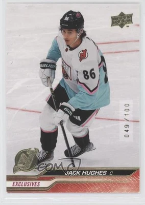 2023-24 Upper Deck Extended Series All-Star Team UD Exclusives /100 Jack Hughes - Image 1 of 2