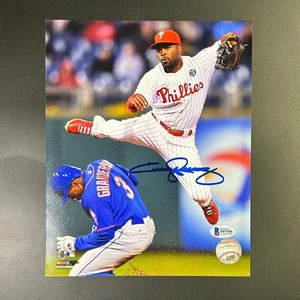Jimmy Rollins PHOTO Signed Autographed Philadelphia Phillies Beckett COA - Picture 1 of 6