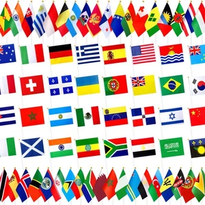 226 Länder Internationale Flaggen der Welt kleine Mini Handfahnen - Bild 1 von 5