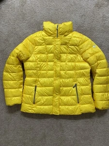 Michael Kors Puffer Jacket Yellow Womens Size Large Great condition - Picture 1 of 9