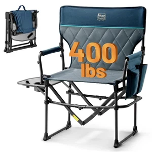 Aluminum Camping Directors Chair with Side Table Pocket, Portable Folding Cha... - Picture 1 of 8
