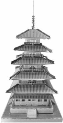 Tenyo Metallic Nano Puzzle Five-Story Pagoda T-MN-047 - Image 1 of 3