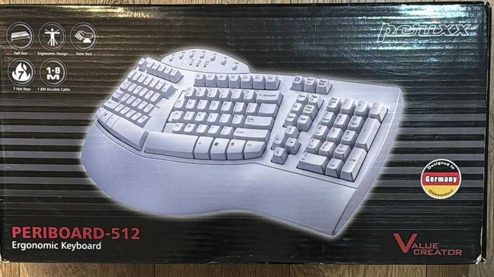 Perixx PERIBOARD-512 Keyboard Wired Full-Size Ergonomic - Image 1 of 1