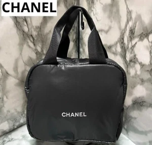 CHANEL Mini Boston Black Cosmetic Pouch Makeup Storage Bag Novelty Gift New - Picture 1 of 7