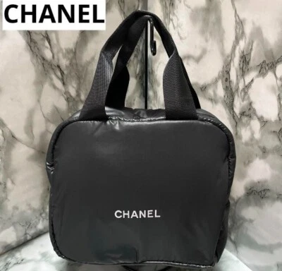 CHANEL Mini Boston Negro Bolsa de Cosméticos Maquillaje Bolsa de Almacenamiento Novedad Regalo Nuevo Foto 1 de 4
