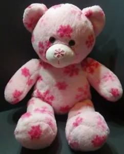 Build a Bear Rosa Copos de Nieve Invierno Ráfaga Abrazos Peluche Peluche Peluche - Imagen 1 de 5
