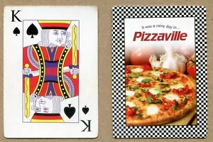 PIZZAVILLE PIZZA. Es war ein Regen... King of Spade. Vintage Tausch Spielkarte - Bild 1 von 2