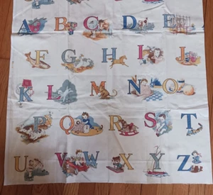 Moda Home Fabric 26 Letters Vintage Alphabet with Pictures Over 1 Yard Rare! OOP - Picture 1 of 4