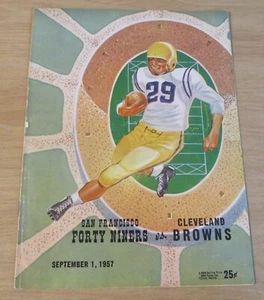 VTG SEPT 1, 1957 FOOTBALL Program~"SAN FRANCISCO 49ers vs. Cleveland BROWNS"~ - Imagen 1 de 8