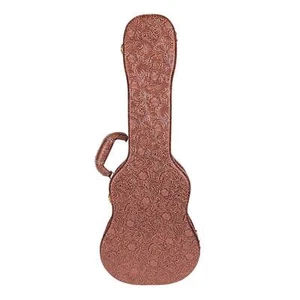 Tiki Deluxe Shaped Tenor Ukulele Hard Case (Paisley Brown) - Picture 1 of 2