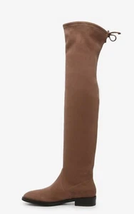 STUART WEITZMAN Jocey Tan Stretch Suede Over-The-Knee Flat Boots 9, 39.5 S5442 - Picture 1 of 12
