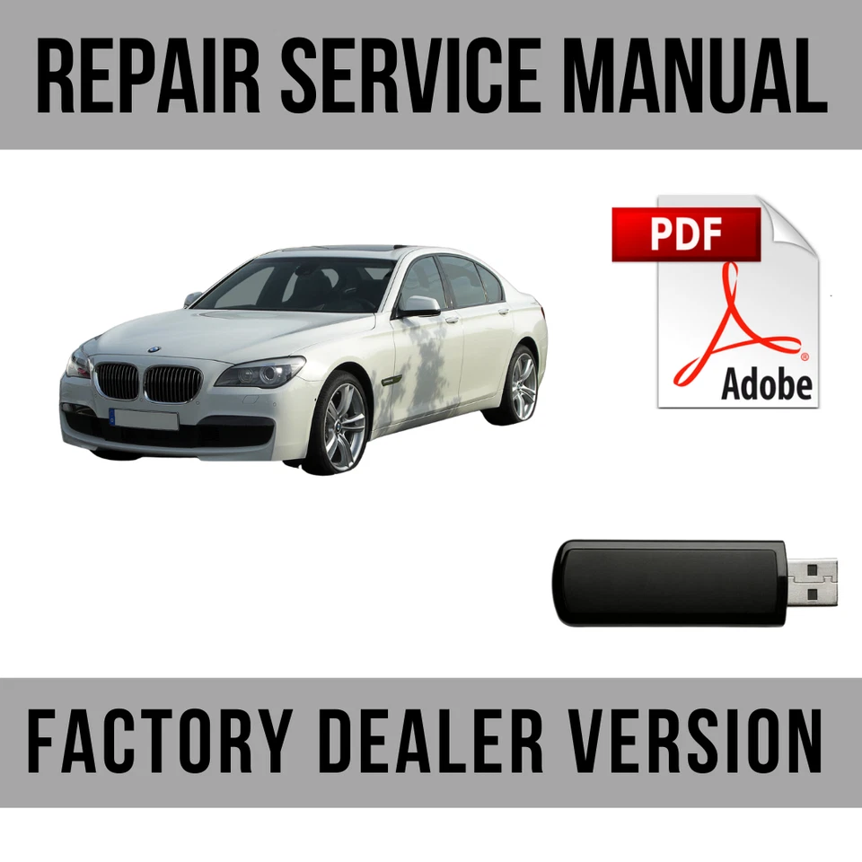BMW Serie 7 F01 y F02 2008-2015 Manual de reparación de taller USB Foto 1 de 1