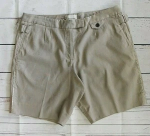 Peter Som grau blau Leinen Seide Bermuda Kleid Shorts-Größe 10 - Bild 1 von 4