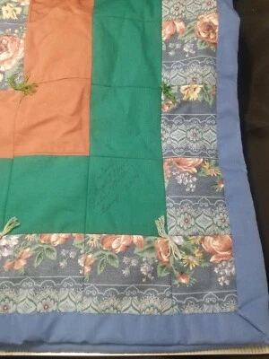 Homemade Blanket Quilt Throw Lap Quilt- Hand Sewn  ~34x34 - Image 1 of 4