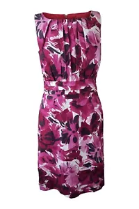 LAURA ASHLEY Vintage 100% Linen Pink Floral Shift Dress and Jacket (UK 8) - Picture 1 of 6