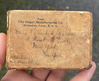 ANTIQUE 'The Singer Manufacturing Co., Cardboard Product Box w/ Pins Inside
