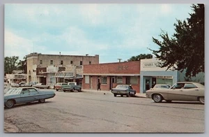 STREET SCENE Sonora Texas Philco George Wynn Insurance Agency Sign postcard D3 - Picture 1 of 2