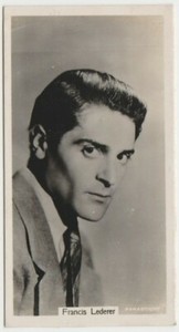 Francis Lederer 1937 John Sinclair Film Stars Tobacco Card #23