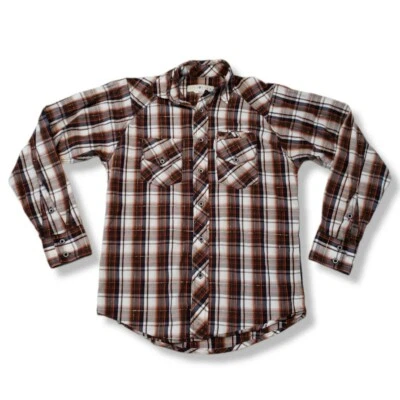 Camisa Five Four Talla Pequeña Para Hombre Manga Larga Camisa Abotonada A Cuadros  Foto 1 de 4