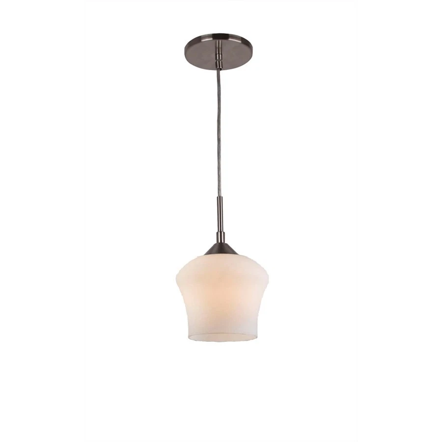 Woodbridge Lighting Belmont 1 luz mini colgante, níquel satinado - 12726STN-C20611 Foto 1 de 1