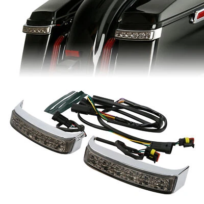Alforja LED Luz de giro de freno para Harley Ultra Limited FLHTK 2014-2024 Foto 1 de 4