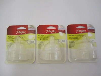 Playtex Nurser Naturalatch Nipples Silicone 3-6m+ Fast BPA-Free Drop-Ins - 3 Pks - Image 1 of 4