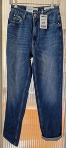 Guess Mom Jeans, High Rise Taille Haute, Blau W26 L29, 26/29, Neu mit Etikett - Bild 1 von 4