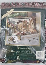 Dickens Village Woven Throw Blanket Town Scene 1st in Series Dept 56 Cotton