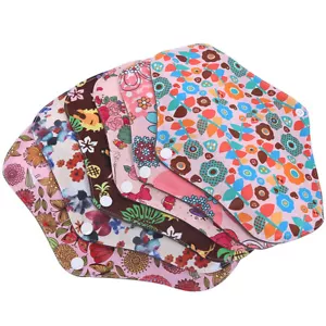 6pcs Bamboo Charcoal Washable Menstrual Pad Women Care Sanitary Napkin (M 18 X - Picture 1 of 18