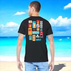 Tiki Docks - Collage/Mosaic - Unisex Tee Shirt in Black - Picture 1 of 11