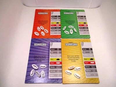 The Game of Life Twists & Turns 4 Scorecards 19 Clips  2007 Replacement Parts - Image 1 of 4