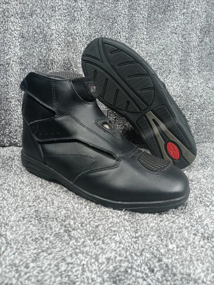 BOTAS DE MOTO NITRO VEGA MUJER TALLA 10 CUERO NEGRO GANCHO ALTO BUCLE Foto 1 de 4