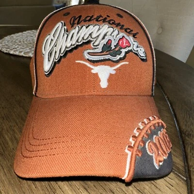 UT Longhorns Rose Bowl National Champions 2005 Orange Adjustable Cap - Image 1 of 4