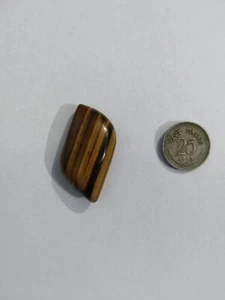 Pietra occhio di tigre bellissima cabochon forma fantasia fuoco naturale - Foto 1 di 5