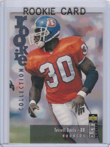 TERRELL DAVIS ROOKIE CARD 1995 Upper Deck Collection RC Denver Broncos Football - Picture 1 of 2