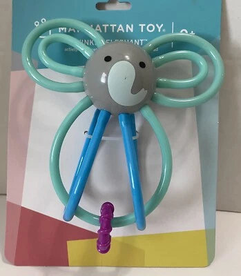 Manhattan Toy Winkle Elephant Activity Teether Rattle Toy New - Image 1 of 3