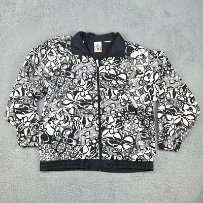 Vintage USA Olympic Windbreaker Jacket Adult Medium Black White 90s JC Pennys - Image 1 of 4