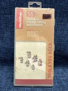 55 Pcs Hydraulic Grease Fittings Assorted Kit SAE Fittings 1/4" and 1/8" - Picture 1 of 3