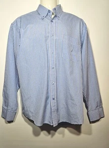 Nautica Light Blue Check Mens Dress Shirt Size L - Picture 1 of 4