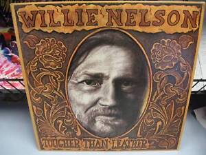 WILLIE NELSON TOUGHER THAN LEATHER RECORD LP ALBUM NM