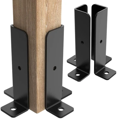 4 piezas soportes de anclaje de poste de cubierta ajustables - Se ajustan a postes de 1,5X1,5, 2X2, 2X4, 4X4 - Foto 1 de 4