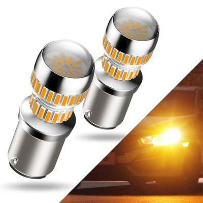 AUXITO 1157 LED Turn Signal Light DRL Indicator Parking Bulb Amber Yellow CANBUS - Image 1 of 4