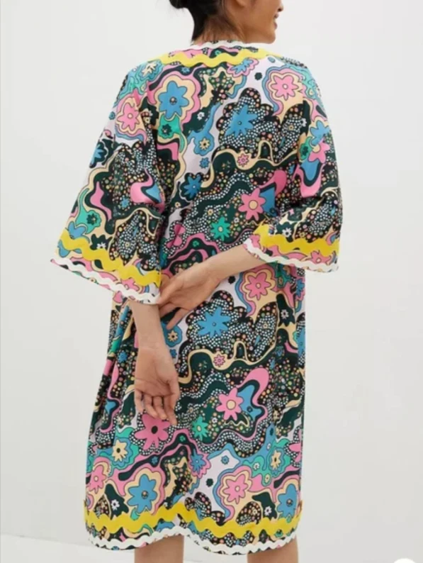 Celia B Kimono Womens One Size Multi Floral Paisley - Image 1 of 4