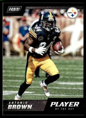 2018 Panini Player of the Day Antonio Brown Pittsburgh Steelers #34 - Image 1 of 2
