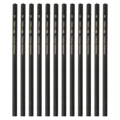 12Pcs 8B Drawing Pencils for Sketching, Black - Image 1 of 4