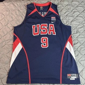 Nike USA Basketball Jersey Mens 2XL Blue Dwayne Wade Dream Team Olympics Miami - Picture 1 of 13