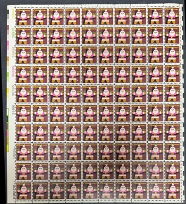 A US Vintage Holiday Postage .15 Christmas Santa Gingerbread 100 Stamp # 1800 - Image 1 of 3