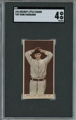 1912 T207 Brown Background RUBE MARQUARD New York Giants RECRUIT - SGC 4 - Image 1 of 2