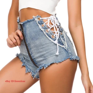 Women's Summer Autumn Denim Shorts Hot Pants Sexy High Waisted Casual Fashion - Picture 1 of 5